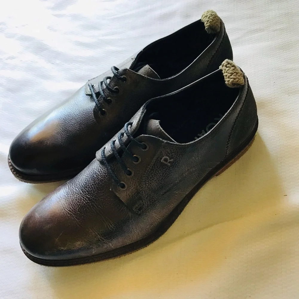 ROAN Brown Leather Men's Shoes